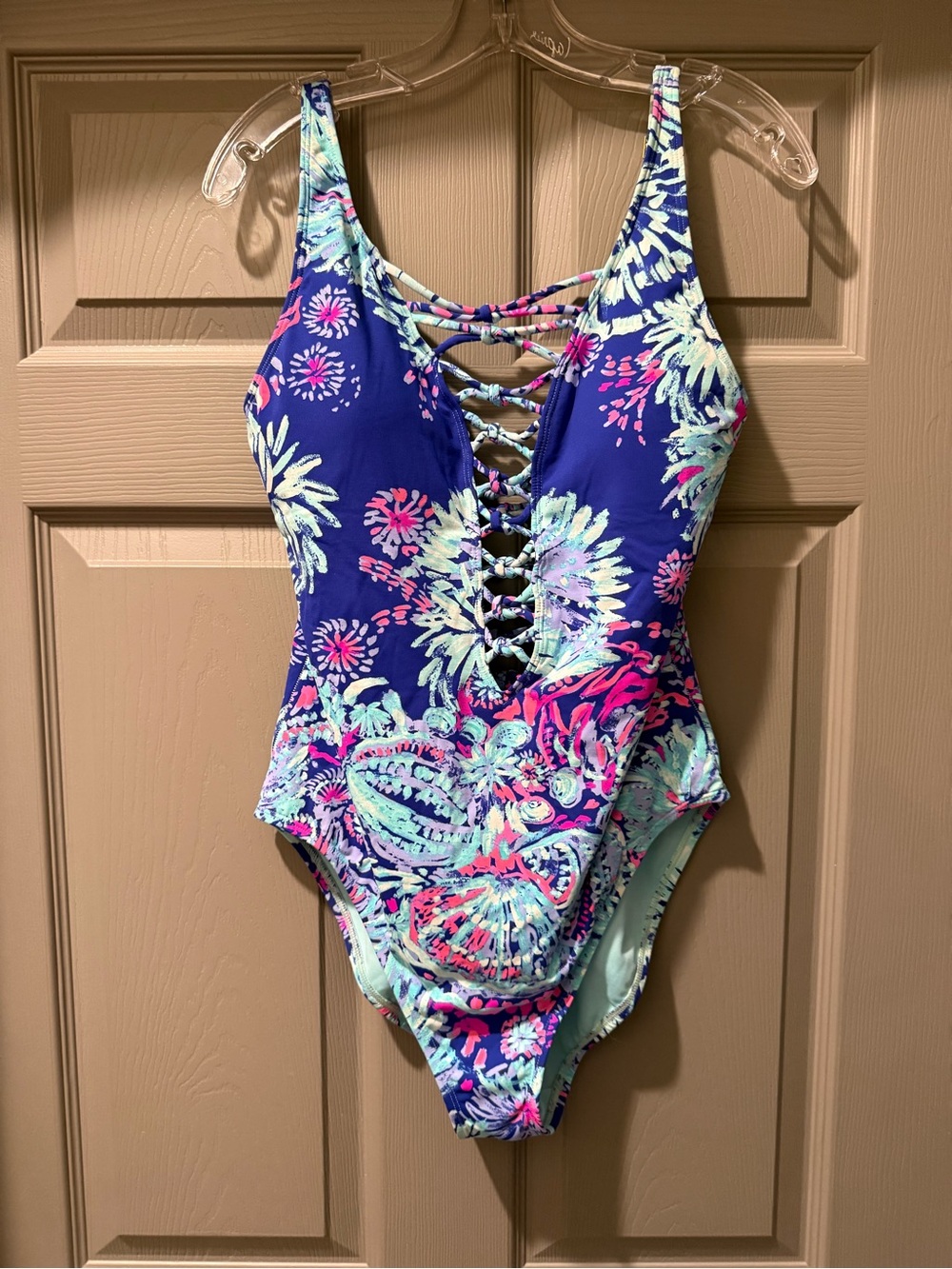 Lily Pulitzer Isle Lattice One-Piece Swimsuit